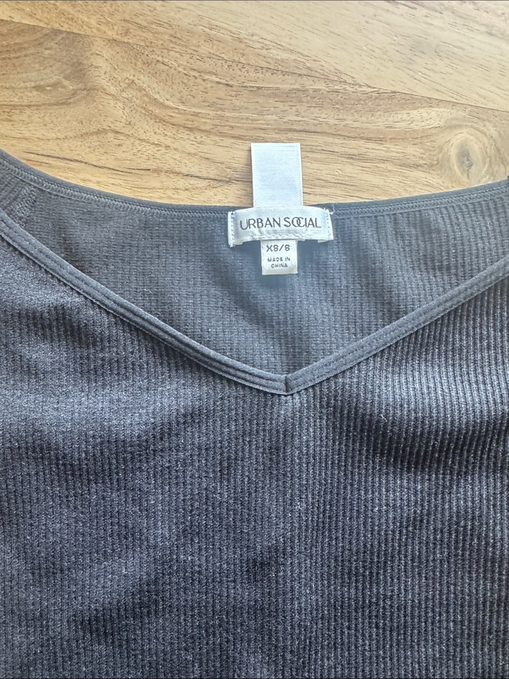 REVOLVE Black Ribbed Long Sleeve V-Neck Top - Picture 2 of 3